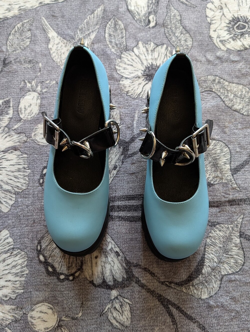 End Of Pretend Spiked Mary Janes